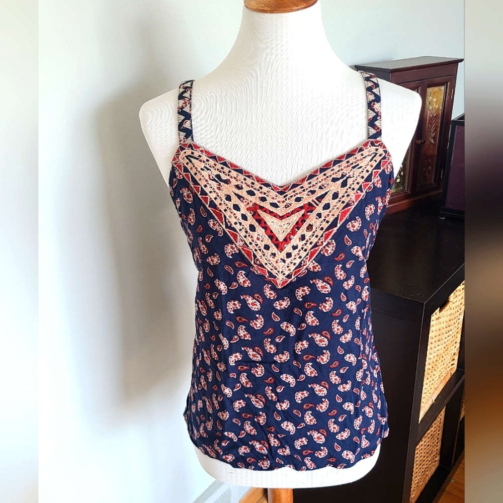 Skies are Blue- Paisley camisole top